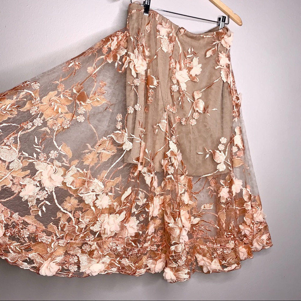 DRESS THE POPULATION | Two Piece Midi Skirt Set - Picture 4 of 16